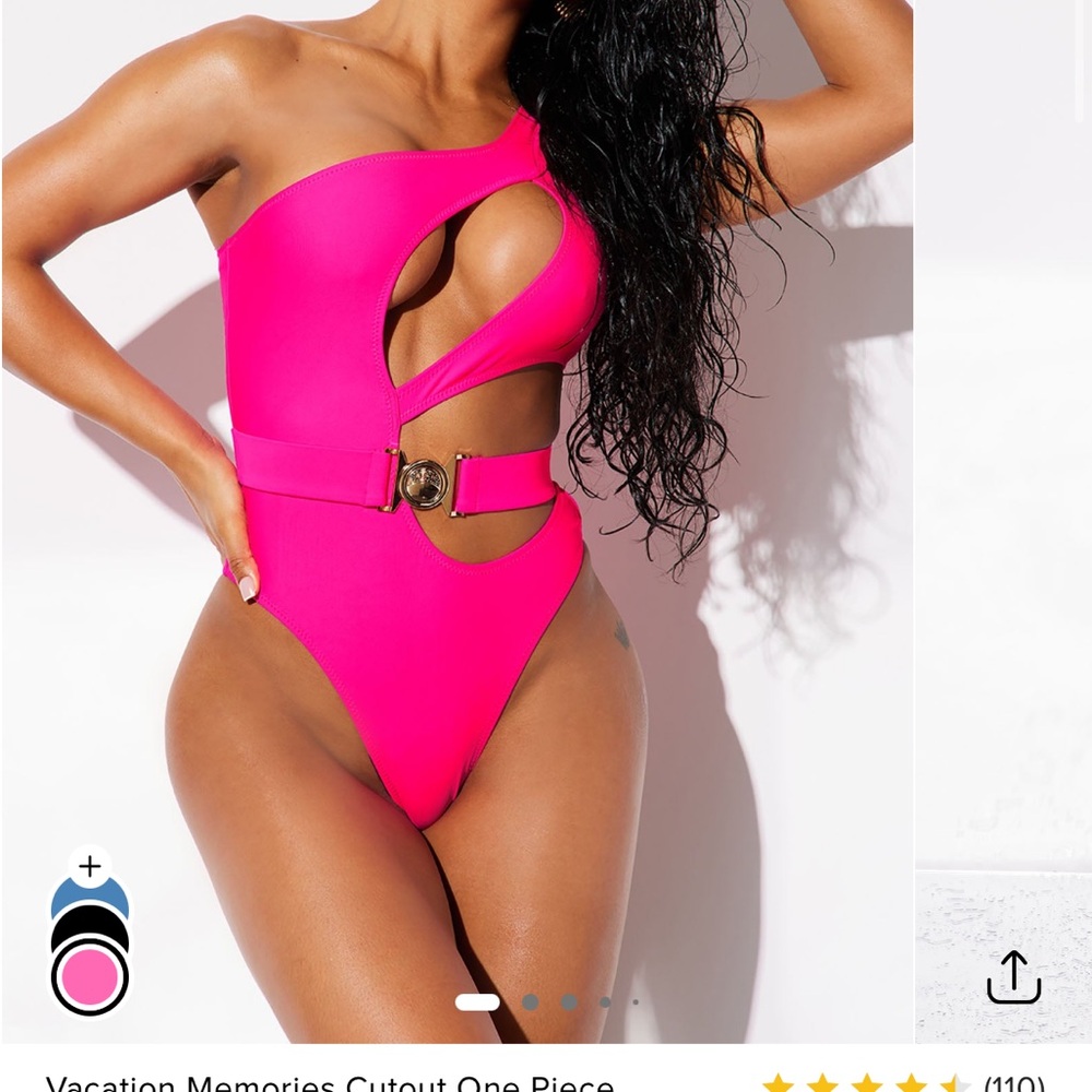 Sexy pink one piece from FashionNova